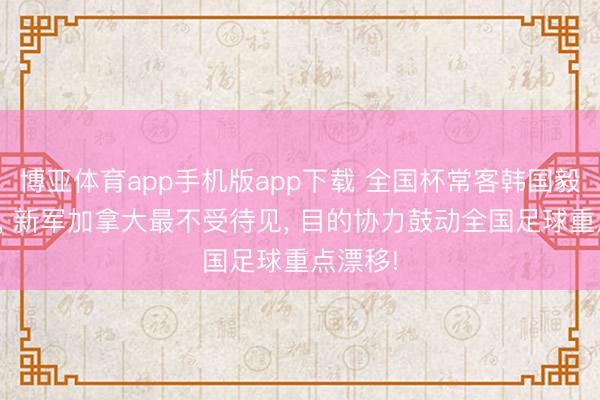 博亚体育app手机版app下载 全国杯常客韩国毅力亮剑, 新军加拿大最不受待见, 目的协力鼓动全国足球重点漂移!